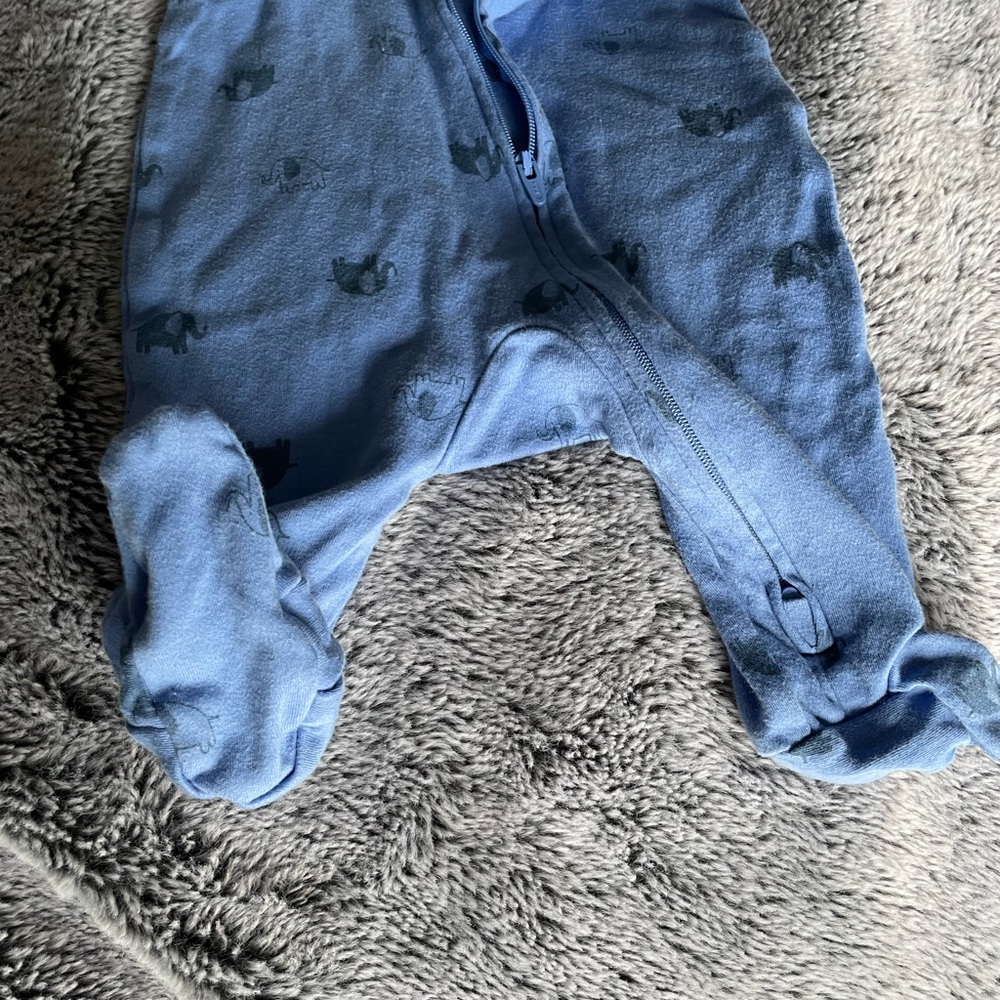 Carter's Blue and Yellow 'Little Brother' Footie - Picture 6 of 7